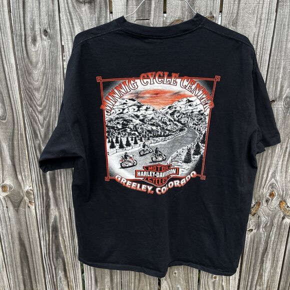 Vintage 90s Harley Davidson Engine Size Matters Black Shirt XXL Single Stich USA - Picture 10 of 16